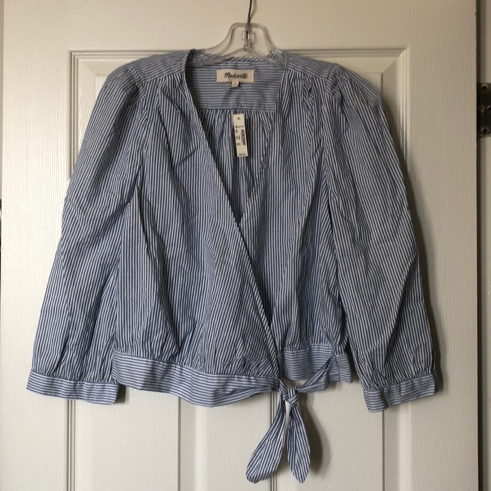 Madewell Stripe Wrap Top